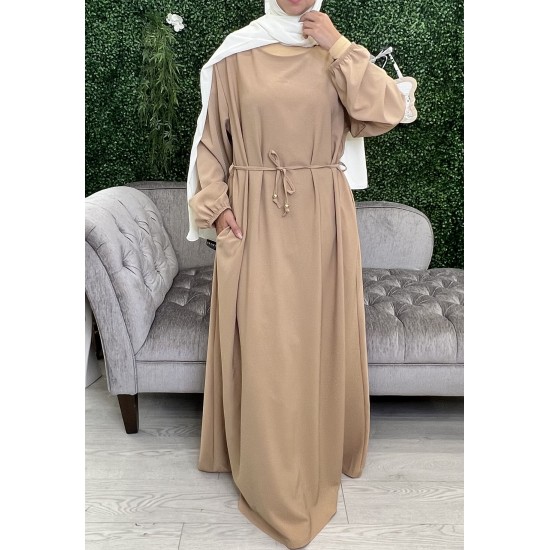 sand  abaya with pocket 1 size 