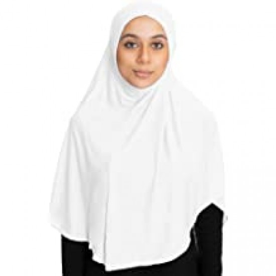 Hijab blanc cotton 2 piece