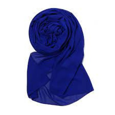 hijab chiffon bleu royal 