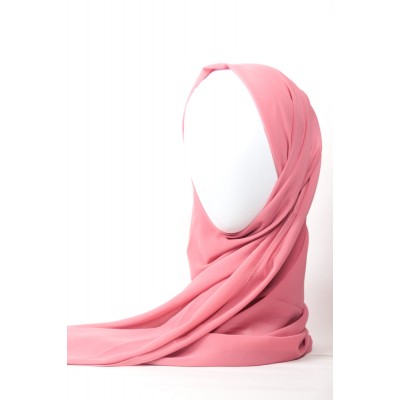 Hijab chiffon rose poupée