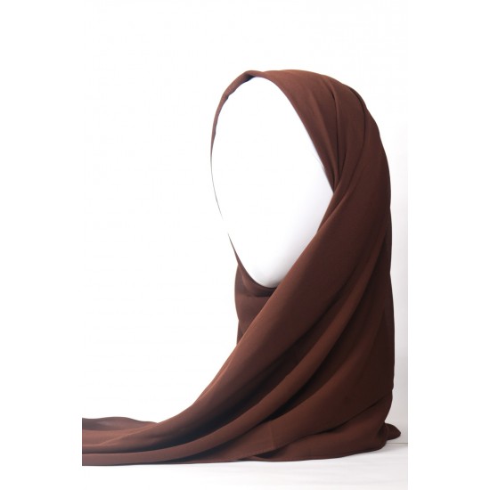 Hijab chiffon chocolat
