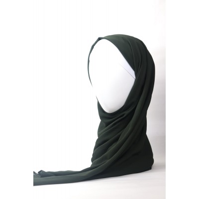 Hijab chiffon vert vorêt