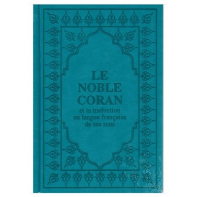 Coran Turquoise Francais arabe petit format