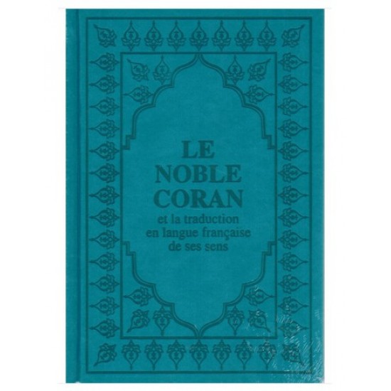 Coran Turquoise Francais arabe petit format