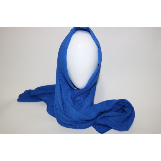 Foulard Bleu royal plisse