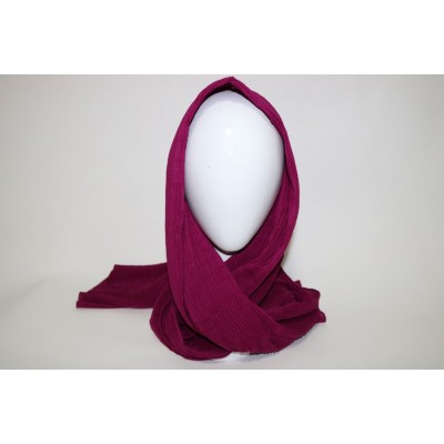 purple  pleated scarf