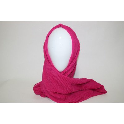 pink pleated scarf