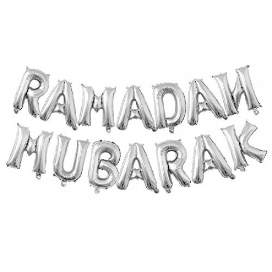 Ramadan-mubarak-Silver-Balloon